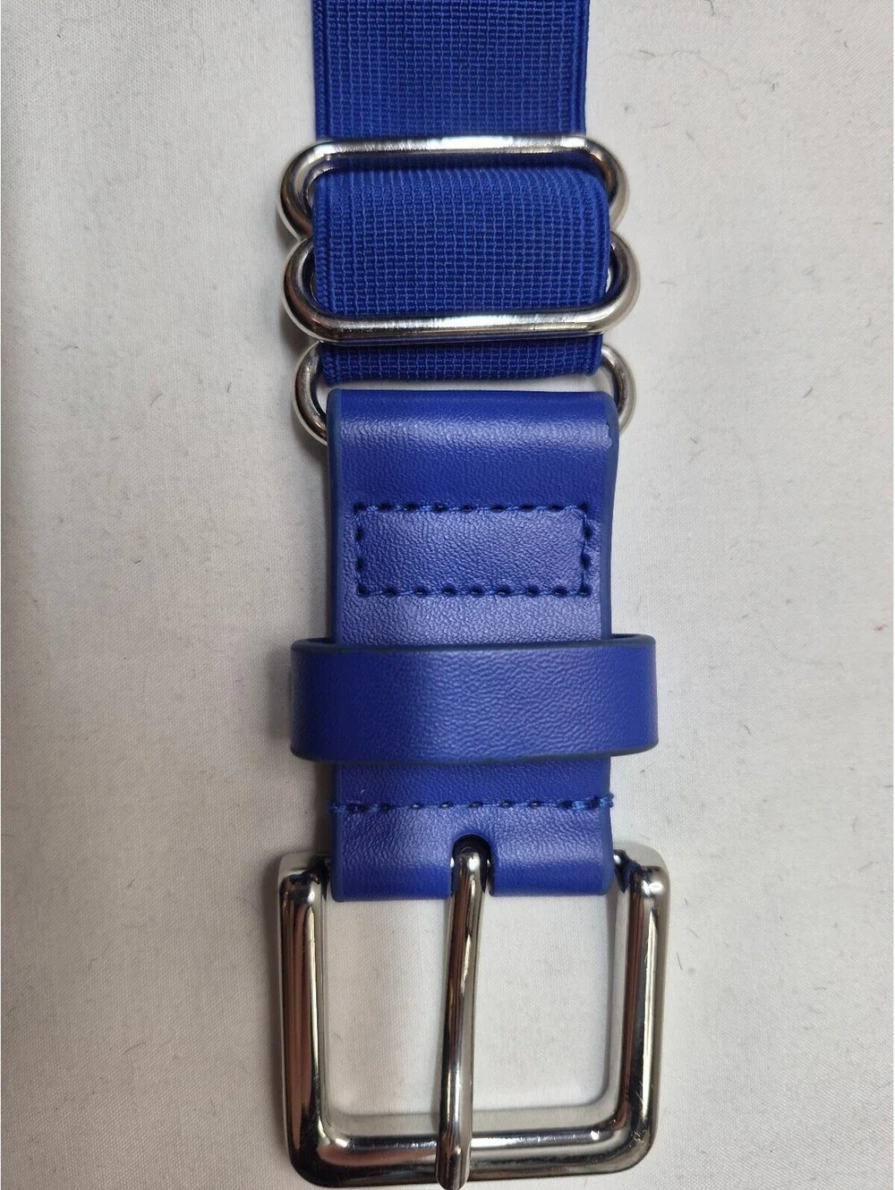 Under Armour Blue Elastic Stretch Belt with Silver Buckle B470